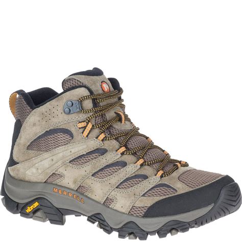 Merrell Men's Moab 3 Mid Hiking Boots - Walnut | elliottsboots