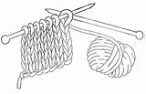 Knitting Needles Coloring Pages sketch template