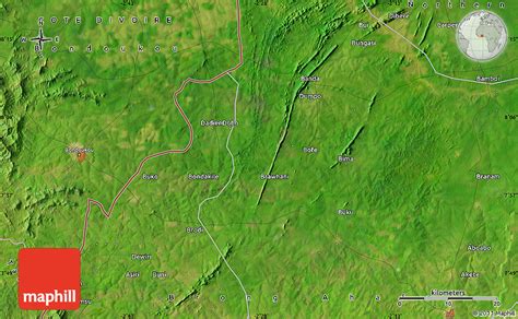 Satellite Map of Obuasi