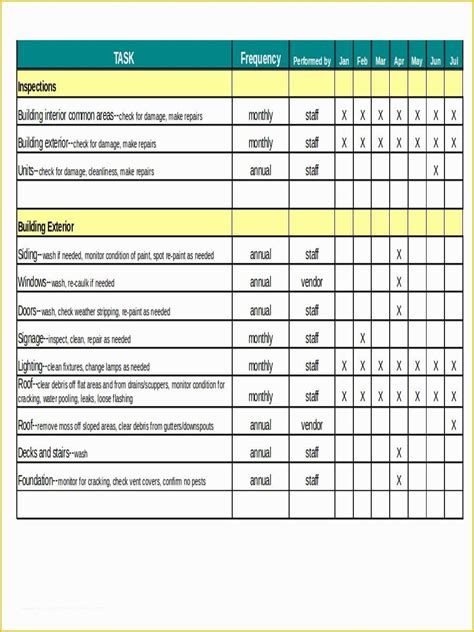 Preventive Maintenance Schedule Template Excel Free Of Planned Preventative Maintenance ...