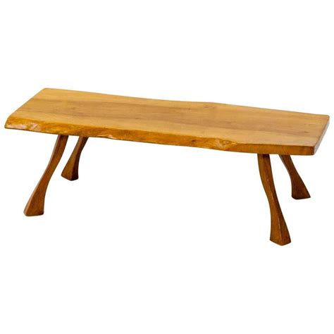 Reclaimed Wood Slab Coffee Table For Sale at 1stDibs