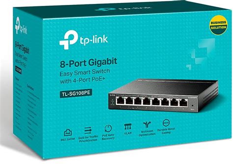 TP-Link TL-SG108PE PoE switch, 8x GLAN/4x PoE, 802.3af, 55W, 10/100/1000Mbps | Discomp ...