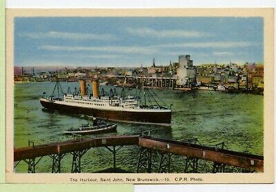 Vintage Postcard ~ "THE HARBOUR, SAINT JOHN, NEW BRUNSWICK" ~ CANADA ...