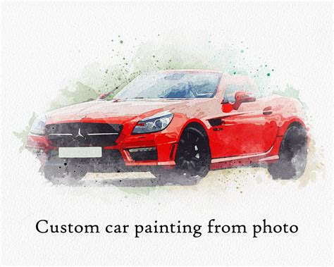 Custom Car Painting. Digital Vehicle Wall Art Print In | Etsy