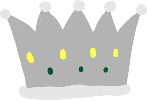 Silver crown, illustration, vector on white background. 13499983 Vector ...