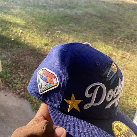 Custom LA Dodgers Fitted Hat size 7 5/8 #ladodgers... - Depop