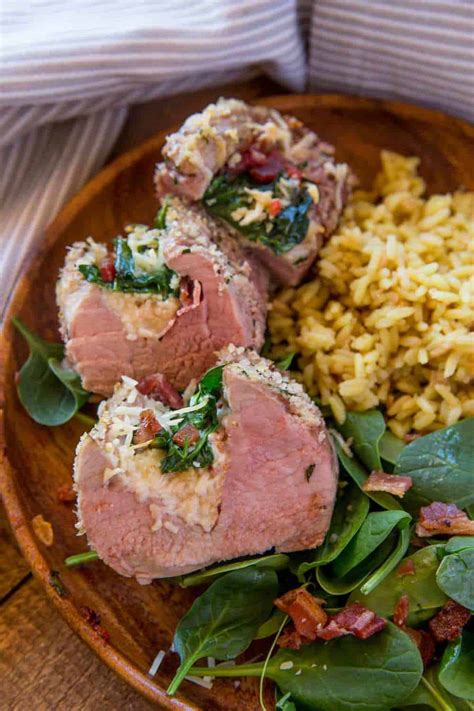 Spinach Bacon Stuffed Pork Tenderloin | The Recipe Critic