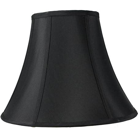 7x14x11 Black with Gold Lining Bell Lampshade with Brass Spider Fitter ...