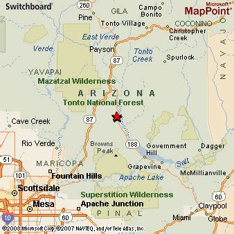 Tonto Basin, Arizona Area Map & More