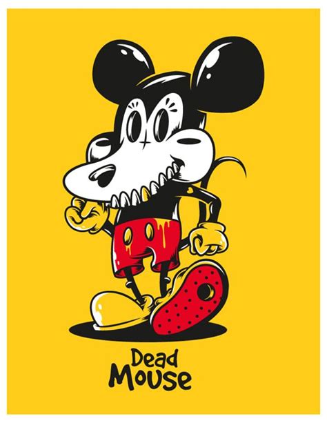 Dead Mouse by Johnny Terror, via Behance | Mickey mouse art, Mickey mouse cartoon, Mickey mouse ...