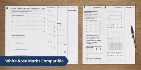 👉 Tenths and Hundredths on Number Lines - Twinkl