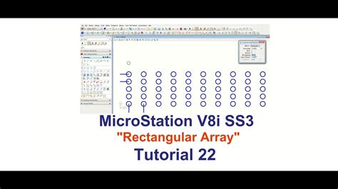 MicroStation V8i SS3 Rectangular Array Tutorial 22 - YouTube