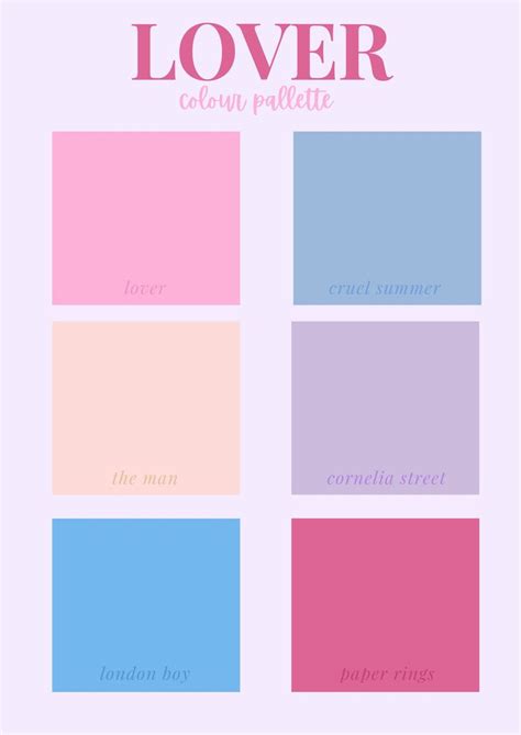 Lover Colour Palette | Taylor swift birthday party ideas, Taylor swift ...