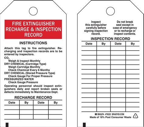 Fire Extinguisher Inspection Report Template