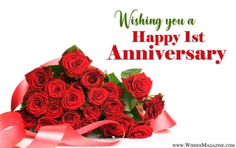 1st Anniversary Wishes, Messages and Quotes | Happy First Anniversary