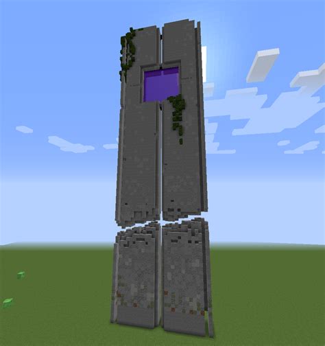 Designed a Monolith for my survival world. Any tips welcome. Wondering - Portal or no portal ...