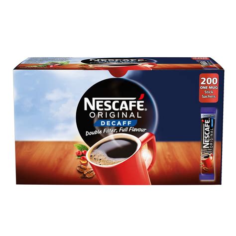 Nescafé Original Instant Decaffeinated Coffee, 200 Sachets X 1.8G- Buy ...