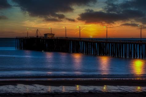 Pismo Beach Pier At Sunset Photograph by Mountain Dreams - Pixels