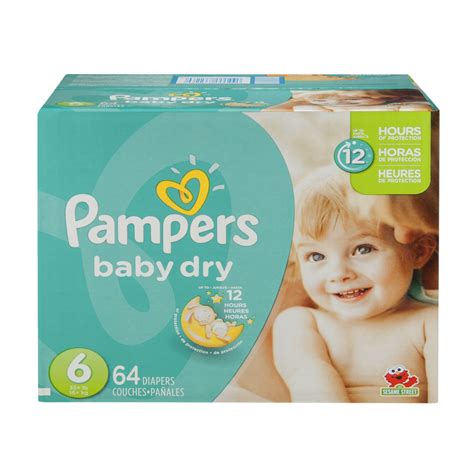 Pampers Baby Dry Diapers Size 6 (Over 35LB) 64CT PKG | Garden Grocer