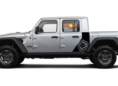 Jeep Gladiator JT Large Star/Bar Vinyl Graphics | ubicaciondepersonas ...