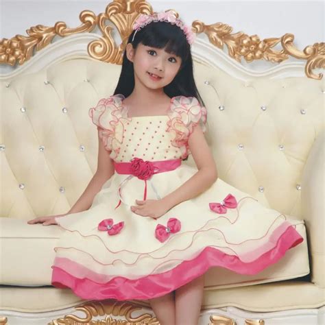 4 5 years Girls Dress Pink Multi Layer Wedding Pageant Kids Clothes Princess Dance Dressy Kids ...