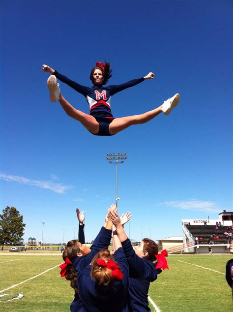 Cheer toe touch basket toss. Minco High School Cheerleading High School Cheerleading Stunts ...