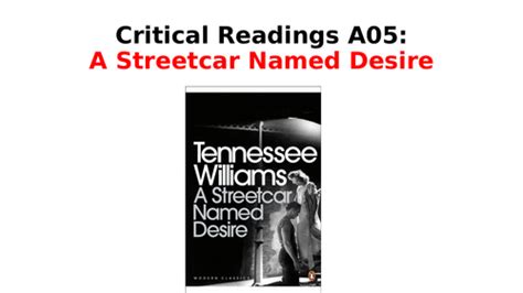 A Streetcar Named Desire - Critical Quotes | Teaching Resources