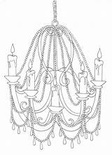Chandelier Coloring Pages sketch template