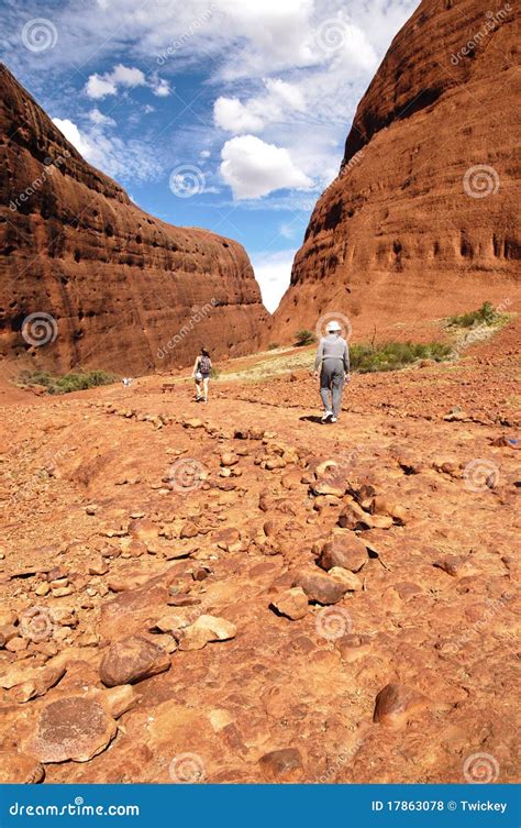 Hiking in Kata Tjuta editorial stock photo. Image of kata - 17863078