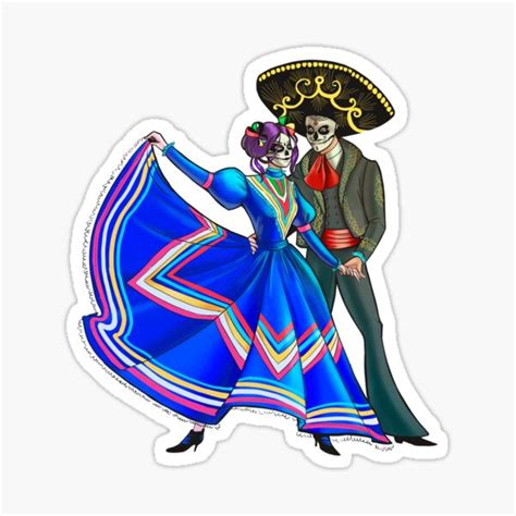 "Day Of The Dead Couple" Sticker for Sale by Versatil101co | Redbubble