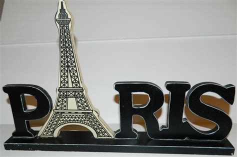 Vintage Paris Eiffel Tower wooden sign-Paris sign-French