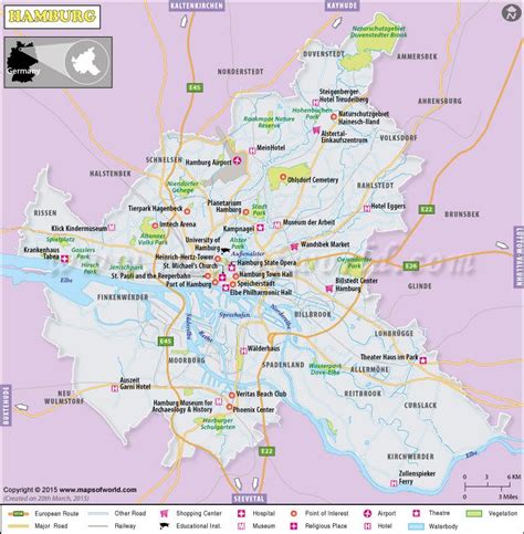 Map of Hamburg, Germany New Maps Pinterest Hamburg and Hamburg germany ...