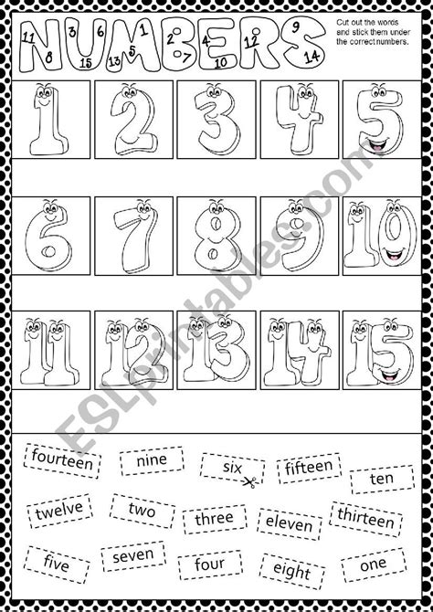 Numbers 1-15 - ESL worksheet by mada_1