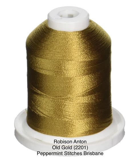 Robison Anton OLD GOLD (2201) Rayon Machine Embroidery Thread 40wt 1000m