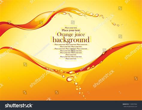 Orange Juice Background Vector Illustration Stock Vector (Royalty Free ...