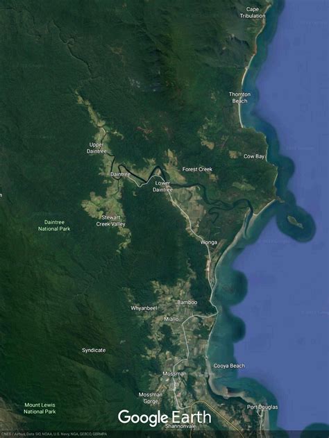 Map Of Daintree Rainforest - Zip Code Map