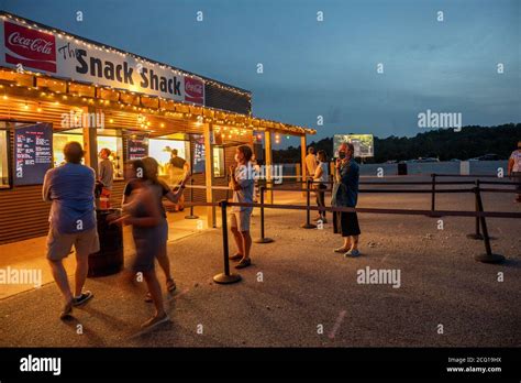 Snack bar at a drive-in movie Theater Stock Photo - Alamy