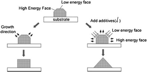 a Crystal habit formation due a differential growth rate. b Crystal... | Download Scientific Diagram