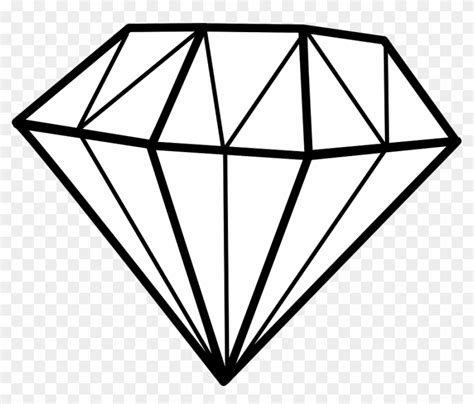 Line Drawing Diamond - Free Transparent PNG Clipart Images Download