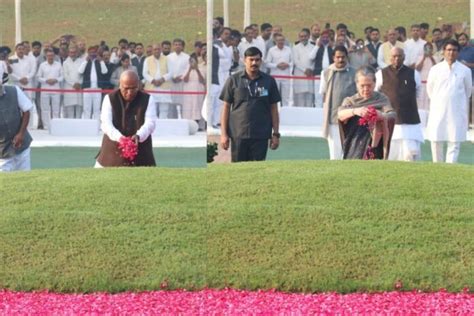 Mallikarjun Kharge, Sonia Gandhi pay tribute to Jawaharlal Nehru on his ...