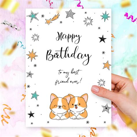 Cool Birthday Card For Amazing Best Friend Template Editable Online