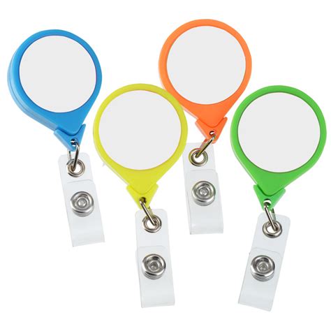 4imprint.com: Jumbo Retractable Badge Holder - 40" - Round - Neon ...