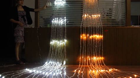 Holiday decorative LED waterfall lights from iChristmasLight - YouTube