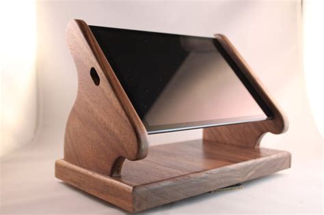 Black Walnut Ipad Mini Stand With Swivel Base for Square and - Etsy