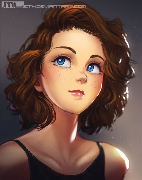 Brooke portrait, Mathias Leth on ArtStation at https://www.artstation.com/artwork/XlxwD | Brown ...