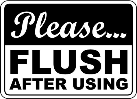 Please Flush After Using Sign D5691 - by SafetySign.com