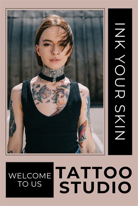 Tattoo Artists Online Pinterest Graphic Template - VistaCreate