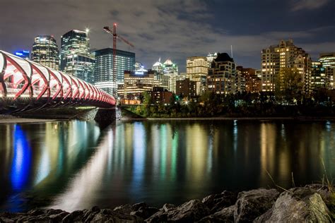 Peace Bridge over the Bow River - Calgary, AB [6000x4000] : ExposurePorn