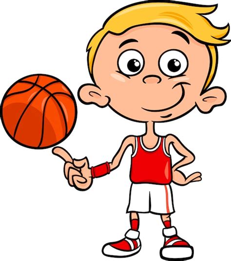 Premium Vector | Boy basketball player cartoon illustration