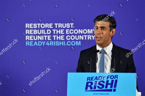 Rishi Sunak Speaks His Leadership Campaign Editorial Stock Photo ...